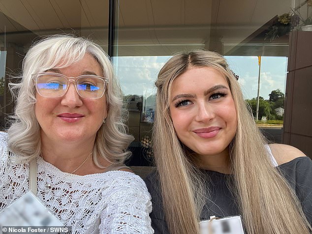 Worried by the sudden change, she visited a GP with her mother Nicola Foster (pictured), 51. However she claims she was told it was just anxiety and depression. and prescribing antidepressants.