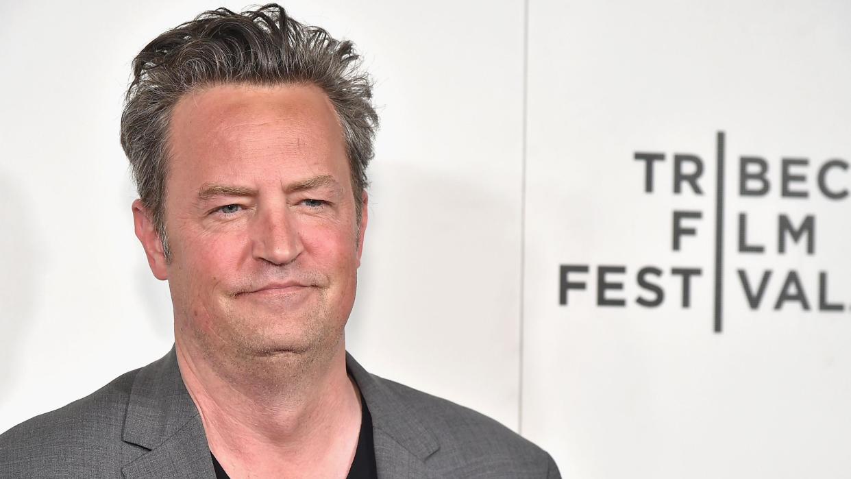 Matthew Perry is pictured on the red carpet in New York City in 2017